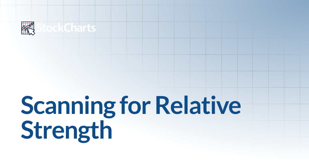 Scanning for Relative Strength | Support Center | StockCharts.com